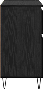 vidaXL Πλαϊνό γραφείο Μαύρη Οξυά 60 x 35 x 70 cm
