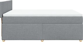 vidaXL Κρεβάτι Boxspring με Στρώμα Αν. Πράσινο 160x200εκ Υφασμάτινο