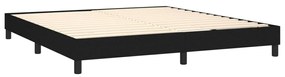 vidaXL Κρεβάτι Boxspring με Στρώμα &amp; LED Μαύρο 180x200 εκ. Υφασμάτινο