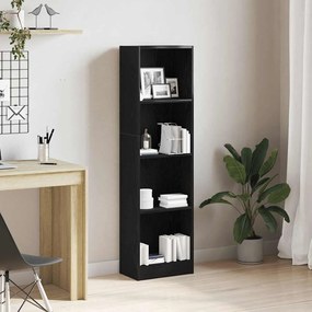 vidaXL Βιβλιοθήκη Μαύρη Δρυς 40x24x143 εκ. από Τεχνητό Ξύλο