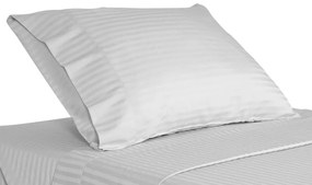 Ξενοδοχειακό Ημίδιπλο Σεντόνι Polycotton Luxury Line Satin Stripe 1cm TC240 Cotton 70% - Polyester 30% 190x295 Χωρίς Λάστιχο