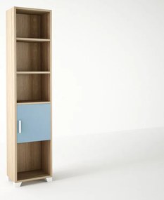 Βιβλιοθήκη παιδική σε χρώμα δρυς-σιελ 40x30x180