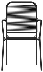 vidaXL Σετ Τραπεζαρίας Κήπου 9 Τεμαχίων Μαύρο