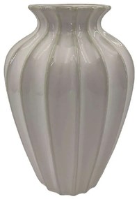 Βάζο Ανάγλυφο 24-15-50044 21x30,5cm Ecru Marhome Ceramic