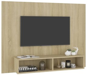 vidaXL Έπιπλο Τηλεόρασης Τοίχου Sonoma Δρυς 120x23,5x90εκ. Μοριοσανίδα