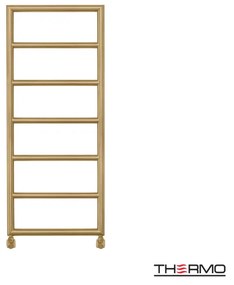 Thermo Tempo Θερμαινόμενη πετσετοκρεμάστρα 120x50cm Brushed Brass Gold ΔΕΝ ΠΕΡΙΛΑΜΒΑΝΤΟΝΤΑΙ ΔΙΑΚΟΠΤΕΣ &amp; ΑΝΤΙΣΤΑΣΕΙΣ