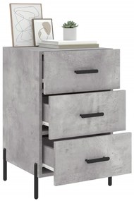 vidaXL Κομοδίνο Γκρι Σκυροδέματος 40x40x66 εκ. από Επεξεργασμένο Ξύλο