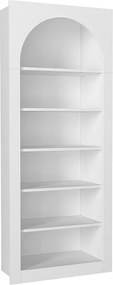 Βιβλιοθήκη Voila Megapap χρώμα λευκό 74x35x180εκ.