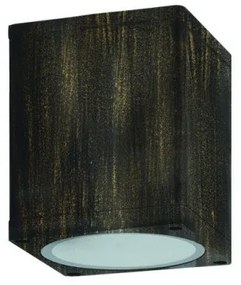 Σποτ Φωτιστικό Οροφής GU10 IP65 Τετράγωνο 35W Dasa ACA-LG2401GU10GB-Μαύρο-Χρυσό LG2401GU10GB