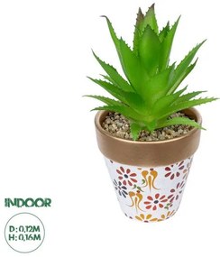 Artificial Garden SUCCULENT ALOE POTTED PLANT 21044 Διακοσμητικό Φυτό Αλόη Φ12 x Υ16cm Globostar 21044