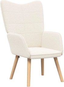 vidaXL Πολυθρόνα Κρεμ 62 x 67 x 95,5 εκ Υφάσματος Sherpa