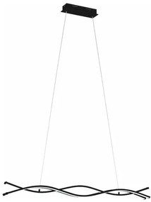 Eglo Lasana 3 Μοντέρνο Κρεμαστό Φωτιστικό Ράγα με Ενσωματωμένο LED σε Μαύρο Χρώμα 99317