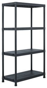 VidaXL Ραφιέρες 2 τεμ. Μαύρες 60 x 30 x 138 εκ. Πλαστικές