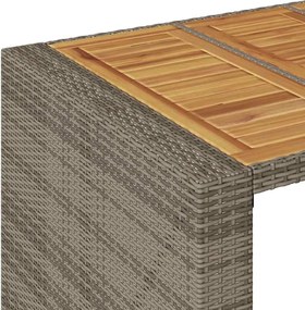 vidaXL Σετ μπαρ κήπου 5 τεμαχίων χωρίς μαξιλάρια Γκρί