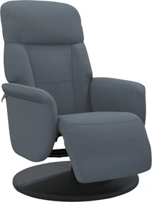 vidaXL Πολυθρόνα Relax Σκούρο Γκρι Βελούδινη με Υποπόδιο