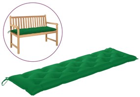 Μαξιλάρι Πάγκου Κήπου Πράσινο 180x50x7 εκ. Ύφασμα Oxford