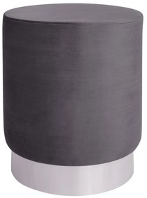 ΣΚΑΜΠΟ LEVY ΓΚΡΙ ΒΕΛΟΥΔΟ ΜΕ ΑΣΗΜΕΝΙΑ ΒΑΣΗ HM8408.01 Φ35x43Υ εκ.