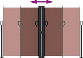 vidaXL Σκίαστρο Πλαϊνό Συρόμενο Καφέ 160 x 1000 εκ.