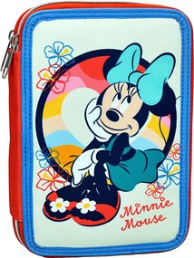 Κασετίνα Διπλή Γεμάτη (18x15x4) Gim Minnie Boho Surf
