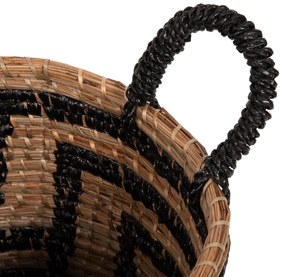 ΣΕΤ ΔΙΑΚΟΣΜΗΤΙΚΑ ΚΑΛΑΘΙΑ  ΑΠΟ MENDONG GRASS ΣΕ ΜΑΥΡΟ-ΦΥΣΙΚΟ Φ36x32-40Υεκ.