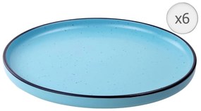 Heinner HR-WDF-A276 Πιάτο Ρηχό Κεραμικό Μπλε 27cm 6τμχ , ELECTRA