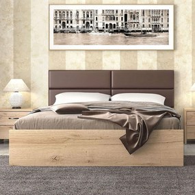 Κρεβάτι Νο6 160x200x90cm Brown-Honey Queen Size