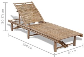 vidaXL Ξαπλώστρα από Μπαμπού