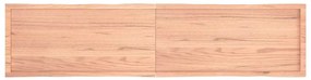 vidaXL Επιφ Τραπεζιού Αν Καφέ 220x50x(2-4)εκ.Ακατέργ. Μασίφ Ξύλο Δρυός