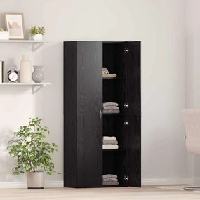 vidaXL Γραφείο Ντουλάπι με ράφι 2 pcs Μαύρη δρυς 60 x 32 x 153