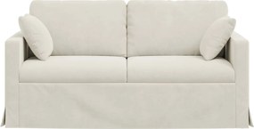 vidaXL Καναπές Κρεμ 158 x 78 x 80 εκ Βελούδο