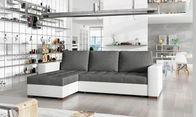 Γωνιακός καναπές Julie-Λευκό - γκρι - 237.00Χ150.00Χ90.00cm