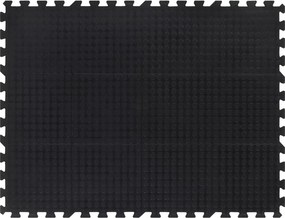 vidaXL Δάπεδο Προστασίας Παζλ Μαύρο 12 χιλ. 90 x 120 εκ. Καουτσουκ