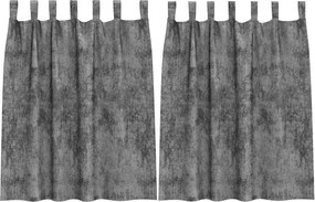 vidaXL Βελούδινες Κουρτίνες 2 pcs Γκρι 140 x 140 cm Βελούδο