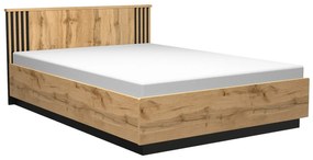 Κρεβάτι Ogden J125, Διπλό, Καφέ, 160x200, Πλαστικοποιημένη μοριοσανίδα, Τάβλες για Κρεβάτι, 167x208x83cm, 99 kg | Epipla1.gr