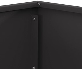 vidaXL Τζάκι Τετράγωνο Μαύρο 60x60x35 εκ. Ατσάλι