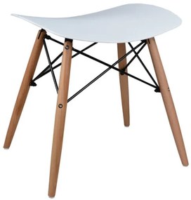 ΣΚΑΜΠΩ ΞΥΛΙΝΑ ΠΟΔΙΑ ΤΟΝΙΑ HM0109.01 ΛΕΥΚΟ 47x34.5x46.5 εκ.