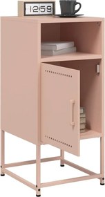 vidaXL Κομοδίνα 2 τεμ. Ροζ 36x39x78 εκ. από Χάλυβα