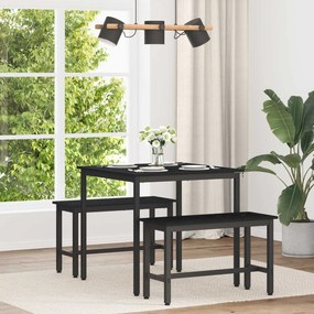 VidaXL Τραπεζαρίες 80 x 80 x 75 cm Επεξεργασμένο Ξύλο Μαύρη Δρυς