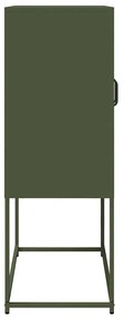 vidaXL Highboard Ελαιοπράσινο 68x39x107 cm Ατσάλι
