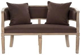 Καναπές DKD Home Decor Καφέ λινό ξύλο καουτσούκ Παραδοσιακά (122 x 69 x 72 cm)