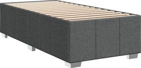 vidaXL Κρεβάτι box spring με στρώμα Σκούρο Γκρι 80 x 200 cm Ύφασμα