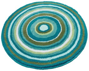 Πατάκι Μπάνιου Mandala 9105 Round Turquoise Kleine Wolke Φ100 Acrylic
