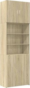 vidaXL Ντουλάπι Sonoma Δρυς 80x42,5x249 εκ. από Επεξεργασμένο Ξύλο