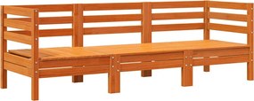 vidaXL Corner Sofa 3-θέσιο Solid Pine Wood Κερί Παλαίωσης 3-Seater