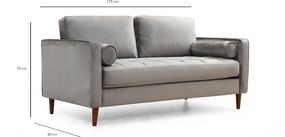 2-Seat Sofa Rome - Light Grey Light Grey