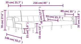 ΚΑΝΑΠΕΣ ΚΡΕΒΑΤΙ ΓΩΝΙΑΚΟΣ ΚΙΤΡΙΝΟΣ 271 X 140 X 70 ΕΚ. ΒΕΛΟΥΔΙΝΟΣ 3157225