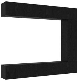 vidaXL Σετ επίπλου τηλεόρασης 5 pcs Μαύρη Οξυά Επεξεργασμένο ξύλο