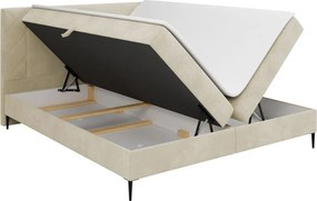 Επενδυμένο Κρεβάτι Portes-Μπεζ-140 x 200