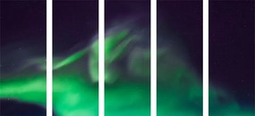 Εικόνα 5 μερών πράσινο σέλας στον ουρανό - 200x100