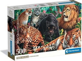 Clementoni Παζλ High Quality Collection Αγριόγατες 500 τμχ - Compact Box